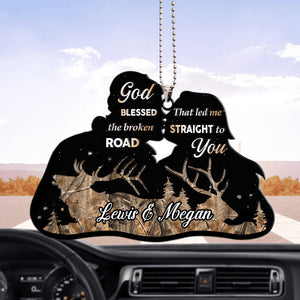 Camo Romantic Couple God Blessed Personalized Ornament