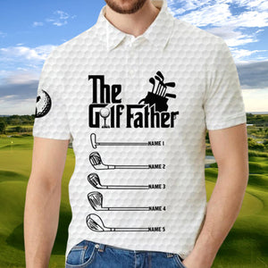 The Golf Father Grandfather - Best Dad By Par - Personalized Polo Shirt