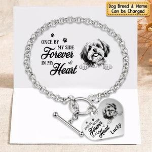 Personalized Engraved Heart Bracelet I'm Always With You - Memorial Gift For Dog/Pet Lovers