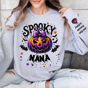 Personalized Halloween Gift For Grandma Spooky Sweatshirt