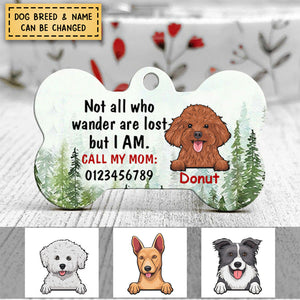 Dog Mom/Dad Dog Lost Wander Bone Pet Tag