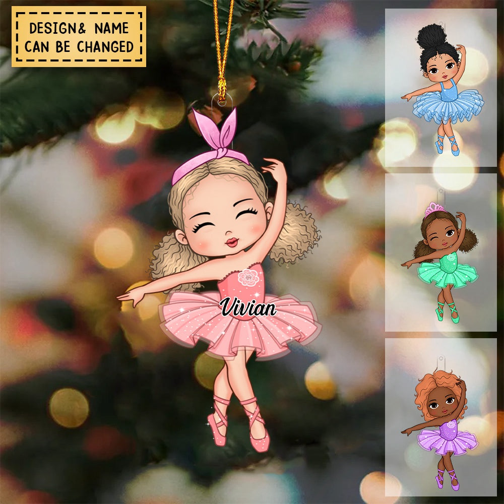 Personalized Gift For Granddaughter Loves Ballet Ornament