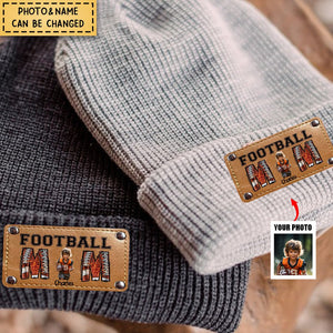 Football Mom - Personalized Photo Beanie