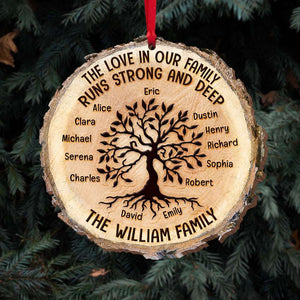 Family Tree The Love In Our Family, Personalized Wood Ornament