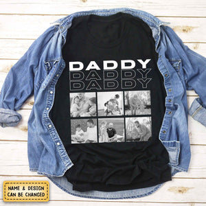 Father - Custom Photo - Personalized Pure Cotton T-Shirt