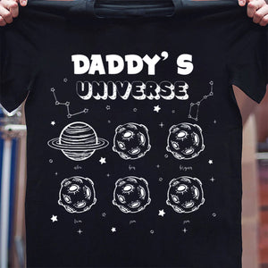 Personalized T-Shirt Daddy's Universe, Gift For Father, Grandpa