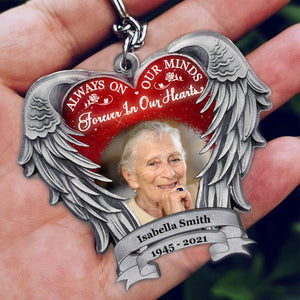 Always On Our Minds, Forever In Our Hearts Personalized Keychain