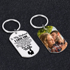 Personalized To My Husband Custom Photo Key Chain