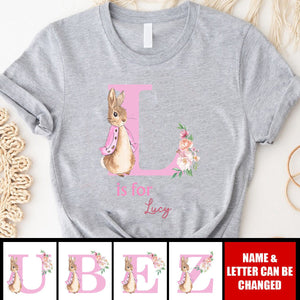 Personalized Easter Alphabet Name 100% Pure Cotton T-Shirt