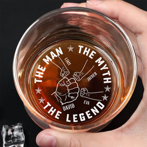 Dad The Man The Myth The Legend - Personalized Engraved Whiskey Glass