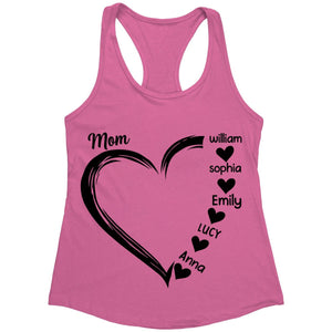 Sweet Heart Grandma, Nana, Mom Personalized Tank Top