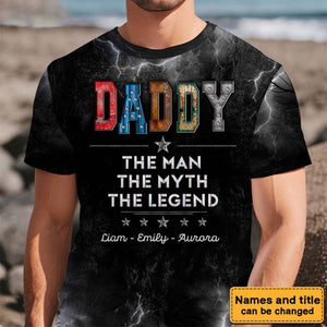 Personalized The Man The Myth The Legend All-over Print T Shirt Gift For Grandpa