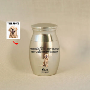 Personalized Memorial Upload Photo Small Urn For Human Ashes ,Pet Memorial Urn - Small Ashes Keepsake