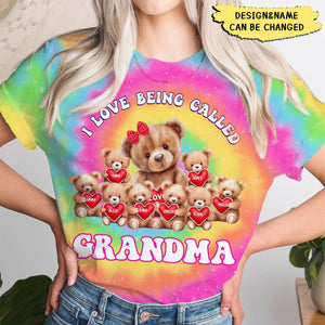 Personalized I Love Being Called Grandma 3D T-shirt