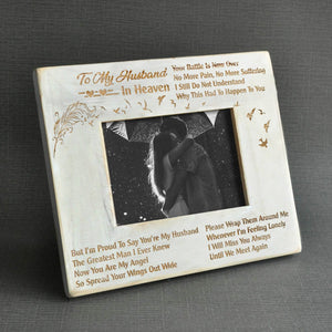 My Angel Husband Memorial Wooden Photo Frame