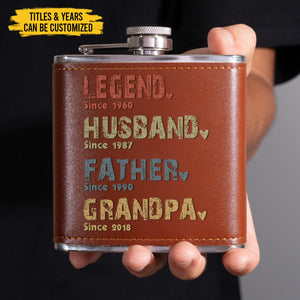 The Amazing Journey Of A Man - Family Personalized Custom Hip Flask