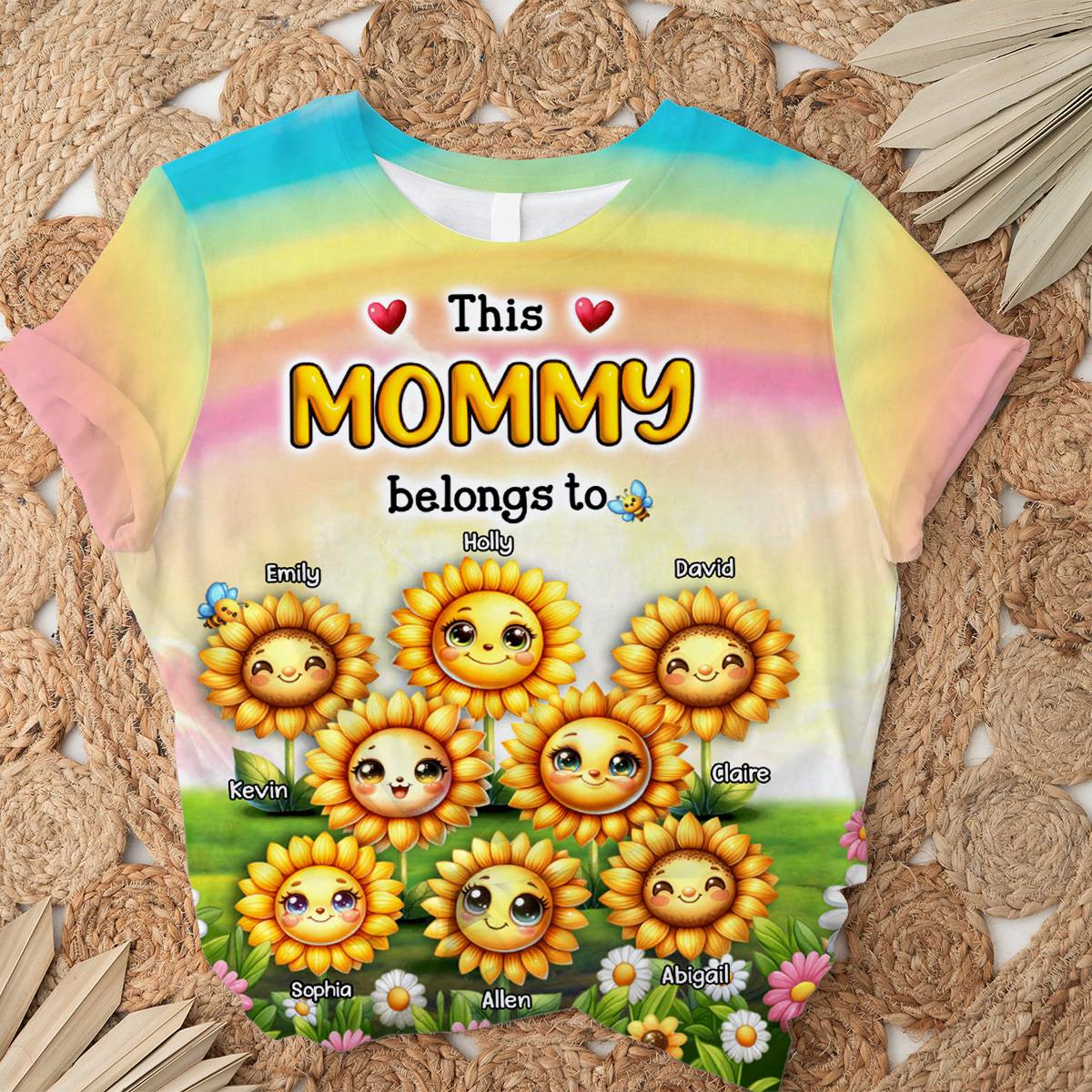 Personalized Gift For Grandma This Sunflowers Belongs To T-shirt