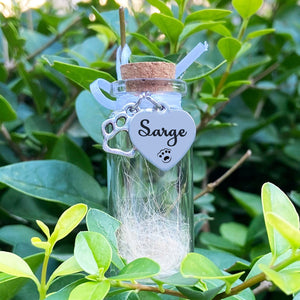 Custom Name Pet Fur Memorial Jar Personalized Gift