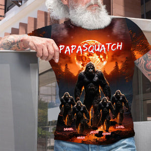 Personalized Squatch All-over Print T Shirt Gift For Dad, Grandpa