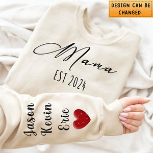 Personalized Mama Sweatshirt With Kids Names