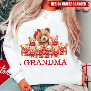 Personalized Grandma Bear With Cute Little Bear Kids Sweatshirt