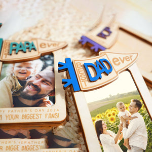 Personalized Photo Dad Car Visor Clip Father's Day Gift ,Dad Photo Frame