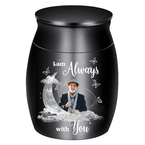 Memorial Upload Photo On Moon, A Big Piece Of My Heart Lives In Heaven Personalized Small Ashes Keepsake