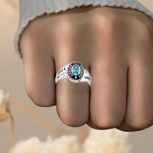 Personalized Engraved Birthstone Graduation Ring Gift for Class of 2024 Graduates