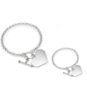 Personalized Engraved Heart Bracelet I'm Always With You - Memorial Gift For Family, Friend