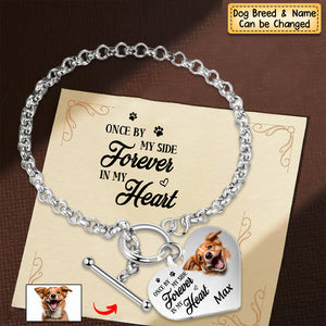 Personalized Engraved Heart Bracelet I'm Always With You - Memorial Gift For Dog/Pet Lovers