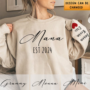 Personalized Mama Sweatshirt With Kids Names