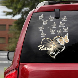 Personalized Butterfly Blessed to be Called Grandma Kid Decal