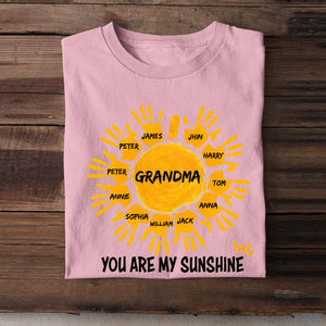 Personalized Grandma Kid You are My Sunshine T-shirt