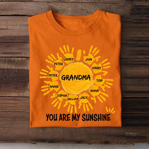 Personalized Grandma Kid You are My Sunshine T-shirt