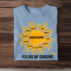 Personalized Grandma Kid You are My Sunshine T-shirt