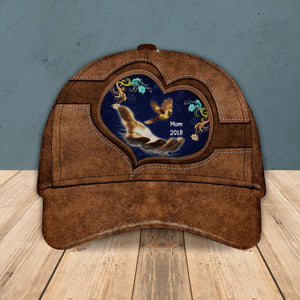 Personalized Dad & Mom In Heaven Cardinal Bird Peaked Cap