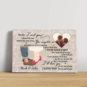 Personalized The Day I Met You Couple Gift Canvas Prints