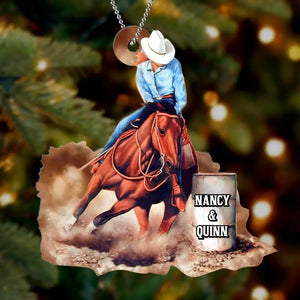 Personalized Riding Horse Lovers Christmas Ornament