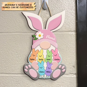 Personalized Grandma's Rabbit Door Sign - Gift For Grandma