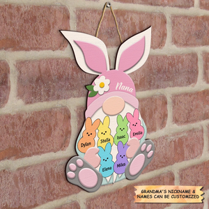 Personalized Grandma's Rabbit Door Sign - Gift For Grandma