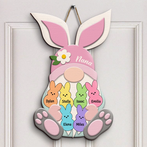 Personalized Grandma's Rabbit Door Sign - Gift For Grandma