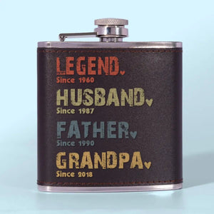 The Amazing Journey Of A Man - Family Personalized Custom Hip Flask