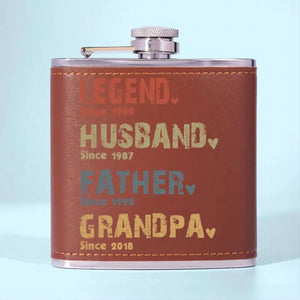 The Amazing Journey Of A Man - Family Personalized Custom Hip Flask