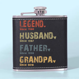 The Amazing Journey Of A Man - Family Personalized Custom Hip Flask