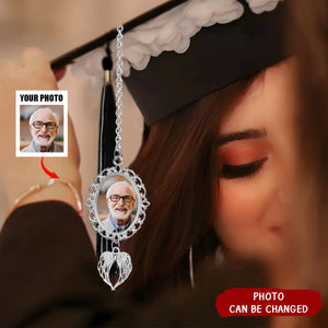 Personalized Graduation Cap Decoration Memorial Photo Tassel Wings Charm