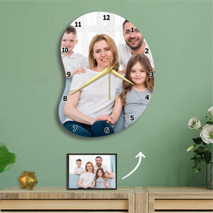 Personalized Photo Acrylic Hanging Wall Clock Gift For Family