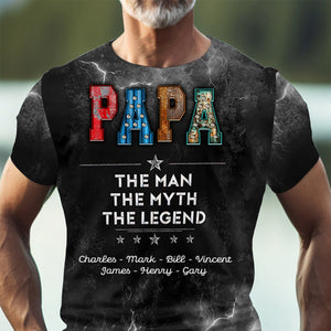 Personalized The Man The Myth The Legend All-over Print T Shirt Gift For Grandpa