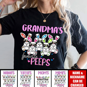 Personalized Grandma's Favorite Easter Bunny Pure Cotton T-Shirt