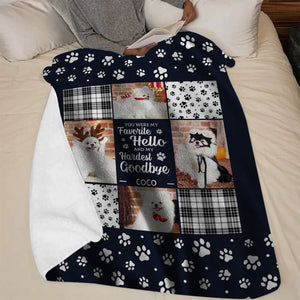 Custom Photo You Were My Favorite Hello And My Hardest Goodbye - Memorial Personalized Blanket