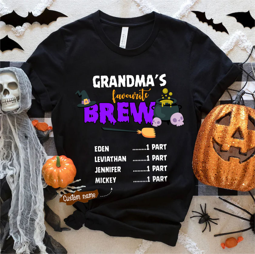 Personalized Grandma's Favorite Brew T-Shirt